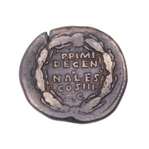 Alternative view of Marcus Aurelius AE Sestertius - PRIMI DECEN NALES