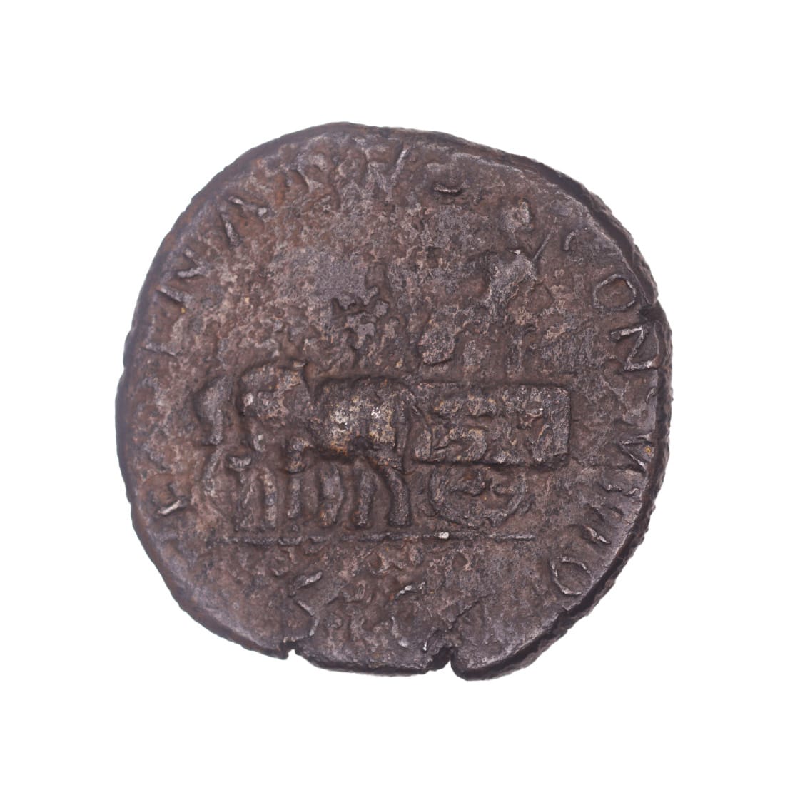 Diva Marciana AE Sestertius - Elephant Drawn Carriage (Trajan's Sister)