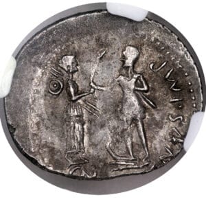 Cnaeus Pompey Jr AR Denarius - Corduba Mint (NGC Graded Ch XF)