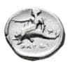 Calabria, Tarentum AR Nomos - Taras on Dolphin