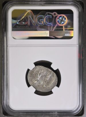 Cnaeus Pompey Jr AR Denarius - CN•MAGNVS•IMP Corduba Mint (NGC Graded Ch XF) - Image 4