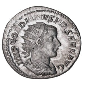 Gordian III AR Antoninianus - LAETITIA AVG N