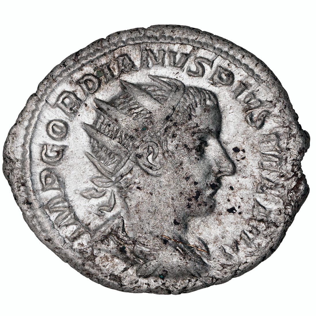 Gordian III AR Antoninianus - ROMAE AETERNE (Interesting Error Legend)