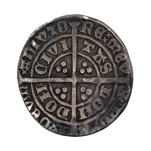 Alternative view of Edward III AR Halfgroat - Plantagenet - Treaty Period (MM Cross Potent)