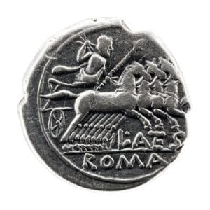 L Antestius Gragulus AR Denarius - Jupiter in Galloping Quadriga