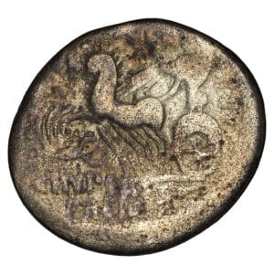 M. Aemilius Scarus & Pub. Plautius Hypsaeus AR Denarius - Nabatean King Aretas Kneeling Before Camel