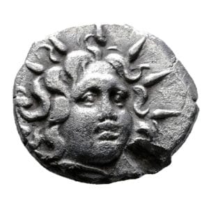 Islands off Caria, Rhodes AR Plinthophoric Hemidrachm - Rose With Bud