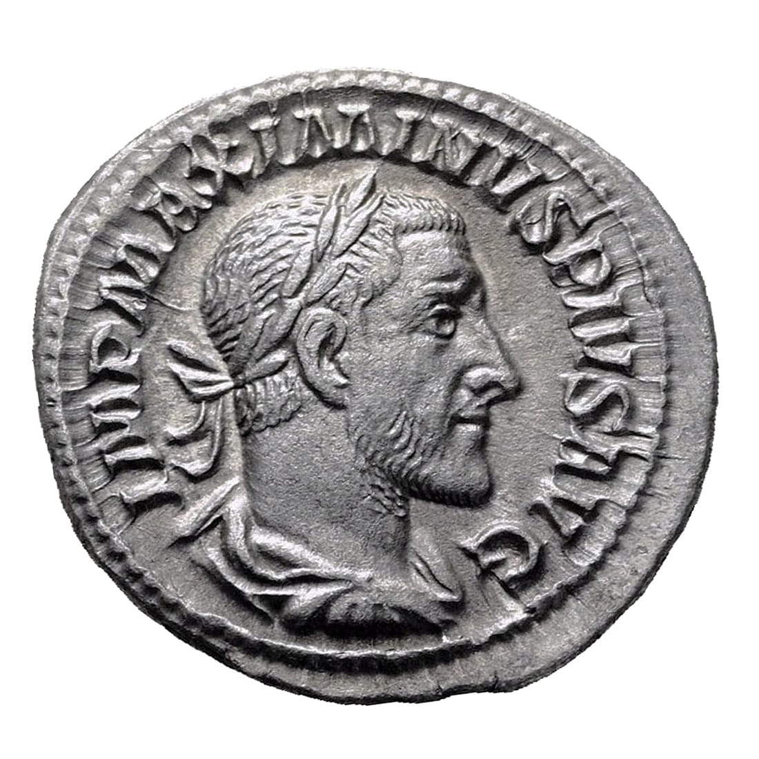 Maximinus I "Thrax" AR Denarius - PAX AVGVSTI (Late Portrait)