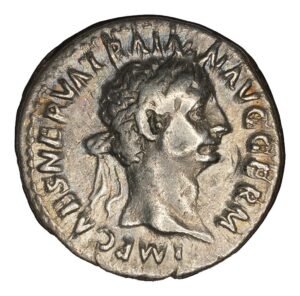 Trajan AR Denarius - Victory Seated Holding Patera & Palm