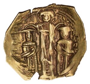 Andronicus II Palaeologus, with Michael IX EL Hyperpyron -Bust of Virgin Mary