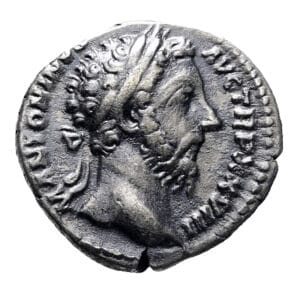 Marcus Aurelius AR Denarius - Roma Standing