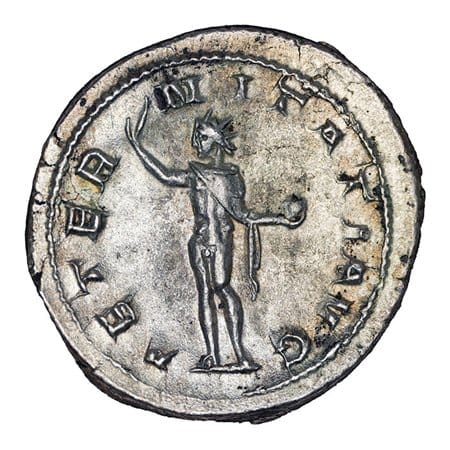 Alternative view of Gordian III AR Antoninianus - AETERNITATI AVG