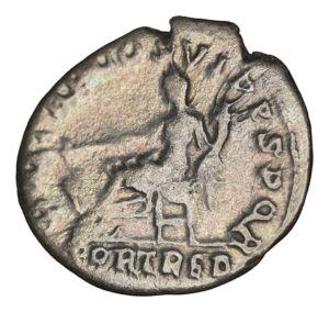 Alternative view of Trajan AR Denarius - FORT RED