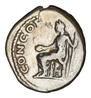 Alternative view of Sabina AR Denarius - CONCORDIA AVG 