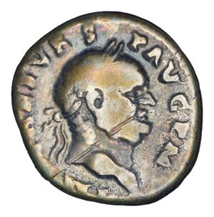 Vespasian AR Denarius - Vesta Seated