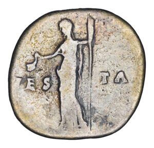 Vespasian AR Denarius - VESTA - Image 2