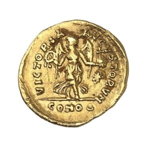Alternative view of Theodosius II AU Tremissis - VICTORIA AVGVSTORVM