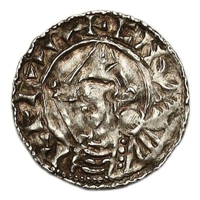 Cnut, Anglo Saxon AR Penny - Pointed Helmet Type (Thetford Mint)