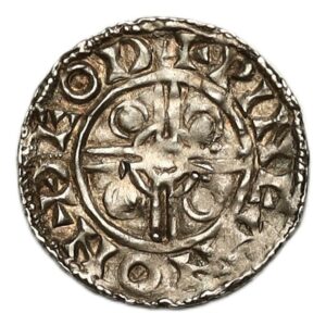 Alternative view of Cnut, Anglo Saxon AR Penny - Pointed Helmet Type (Thetford Mint)