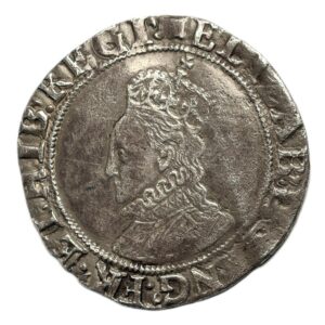 Elizabeth I, Tudor AR Shilling - Long cross through shield, inside a beaded circle (6th Issue)