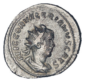 Valerian II BI Antoninianus - VICTORIA PART (Antioch Mint)