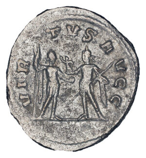 Alternative view of Valerian AR Antoninianus - VIRTVS AVGG (Antioch or Samosata Mint)