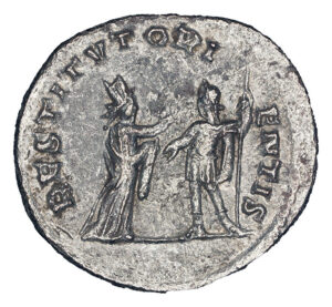 Alternative view of Valerian BI Antoninianus - RESTITVT ORIENTIS (Antioch Mint)