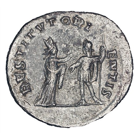 Alternative view of Valerian BI Antoninianus - RESTITVT ORIENTIS (Antioch Mint)