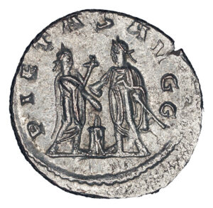 Alternative view of Gallienus AR Antoninianus - PIETAS AVGG (Samosata Mint)