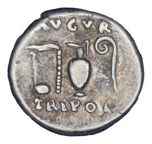 Alternative view of Vespasian AR Denarius -AVGVR TRI POT
