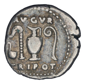 Alternative view of Vespasian AR Denarius -AVGVR TRI POT