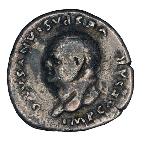 Vespasian AR Denarius - Mars Holding Spear and Trophy
