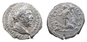 Septimius Severus AR Denarius - VICT PARTHICAE