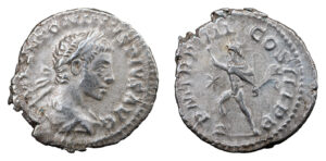 Elagabalus AR Denarius - Sol Standing