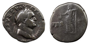 Vespasian AR Denarius - VESTA
