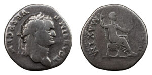 Titus AR Denarius - PONTIF MAXIM (as Caesar)