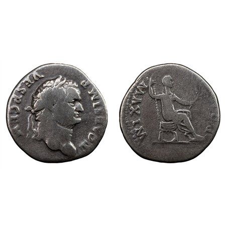 Titus AR Denarius - PONTIF MAXIM (as Caesar)