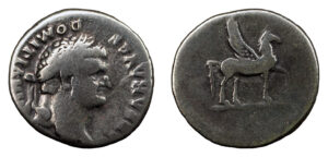 Domitian AR Denarius - Pegasus