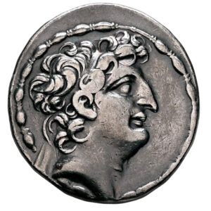 Alternative view of Antiochos VIII Epiphanes (Grypos) AR Tetradrachm - Seleucid, Antioch on the Orontes