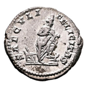 Julia Domna AR Denarius - SAECVLI FELICITAS - Image 3