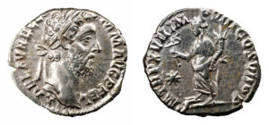 Commodus AR Denarius - Fortuna Felix