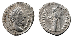 Marcus Aurelius AR Denarius - FELICITAS AVG COS III