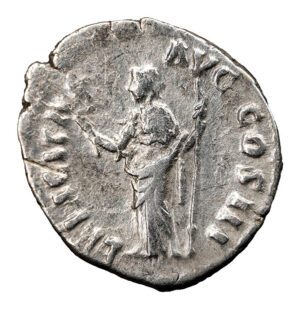 Marcus Aurelius AR Denarius - FELICITAS AVG COS III - Image 3