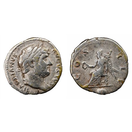 Hadrian AR Denarius - Victory Seated