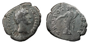 Antoninus Pius AR Denarius - Pax Standing Left
