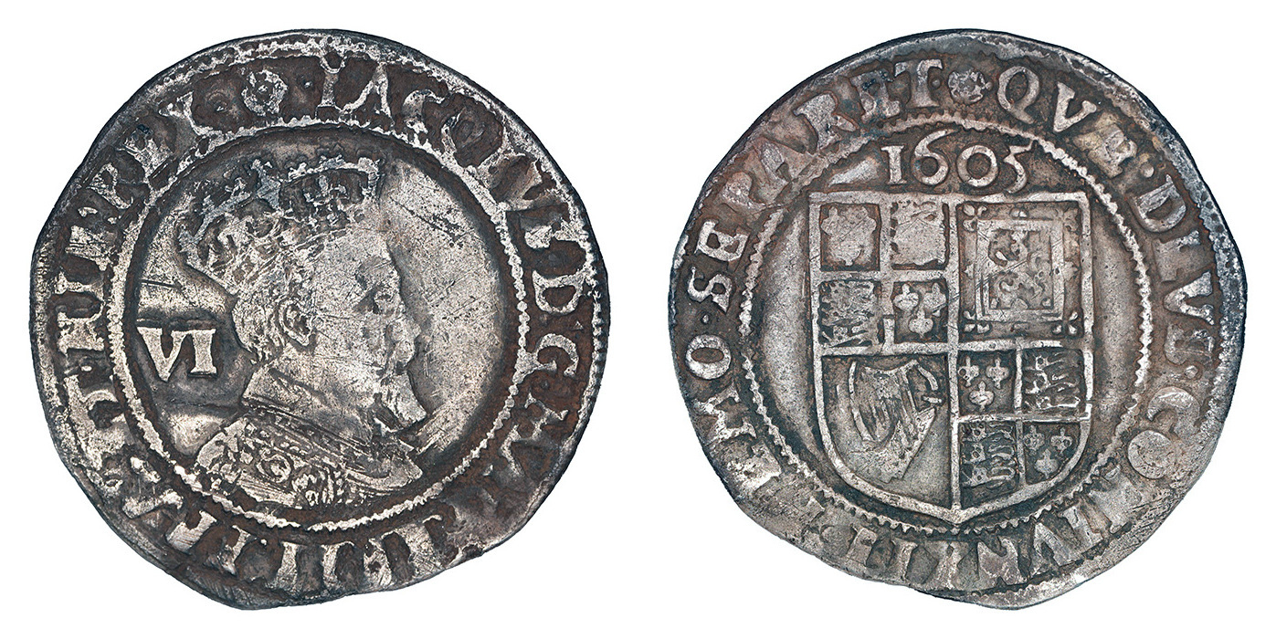 James I AR Sixpence - Second Coinage (London Mint)
