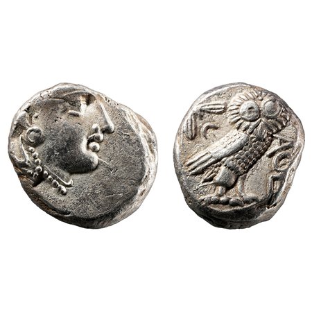 Attica, Athens AR Tetradrachm - Owl (Frontal Eye Type)