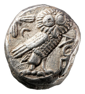 Attica, Athens AR Tetradrachm - Owl (Frontal Eye Type) - Image 3