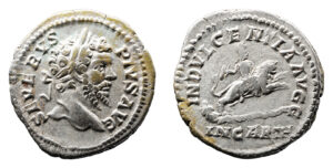 Septimius Severus AR Denarius - INDVLGENTIA AVGG, IN CARTH