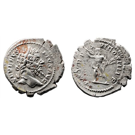 Septimius Severus AR Denarius - Jupiter Brandishing Thunderbolt